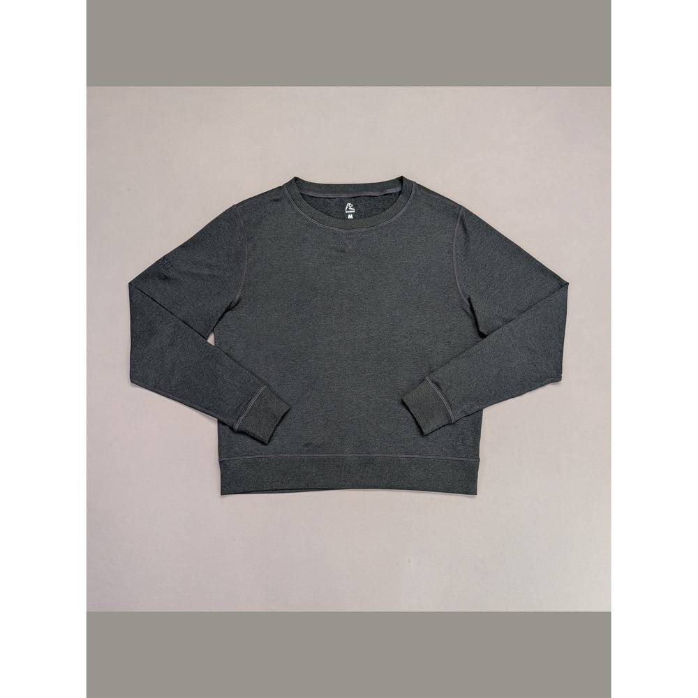 Rhoback Gray Performance Crewneck Sweatshirt Mens M Golf Athleisure